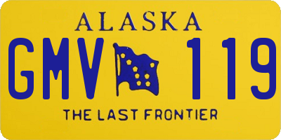 AK license plate GMV119