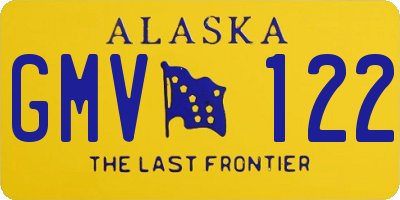 AK license plate GMV122