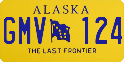 AK license plate GMV124