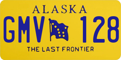 AK license plate GMV128