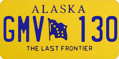 AK license plate GMV130