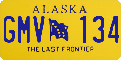 AK license plate GMV134