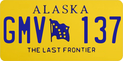 AK license plate GMV137