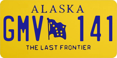 AK license plate GMV141