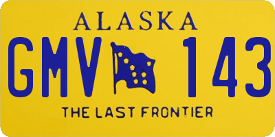 AK license plate GMV143