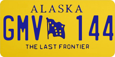 AK license plate GMV144