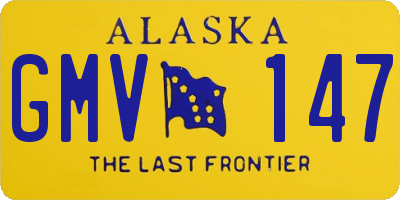 AK license plate GMV147