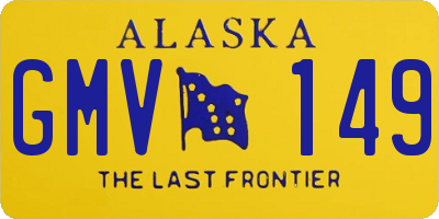 AK license plate GMV149