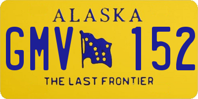 AK license plate GMV152