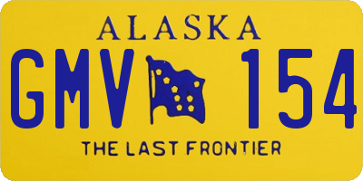 AK license plate GMV154