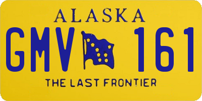 AK license plate GMV161