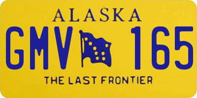AK license plate GMV165