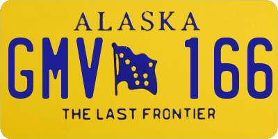 AK license plate GMV166