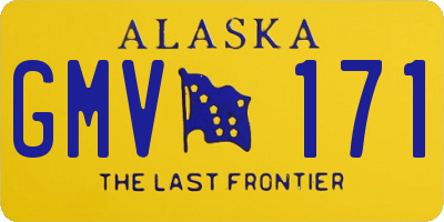 AK license plate GMV171