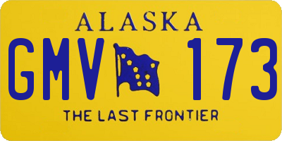 AK license plate GMV173