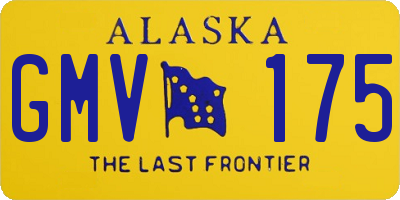 AK license plate GMV175