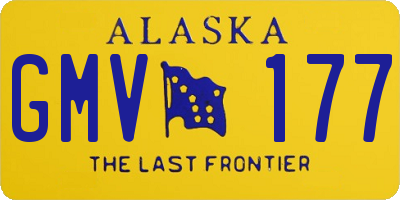 AK license plate GMV177