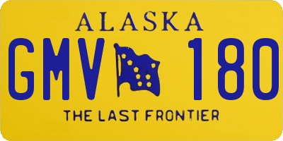 AK license plate GMV180