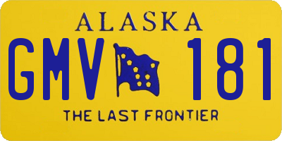 AK license plate GMV181