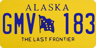 AK license plate GMV183