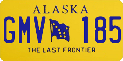 AK license plate GMV185