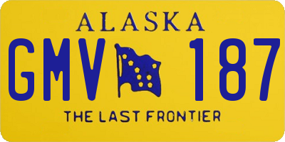 AK license plate GMV187