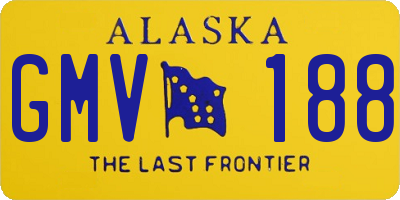 AK license plate GMV188