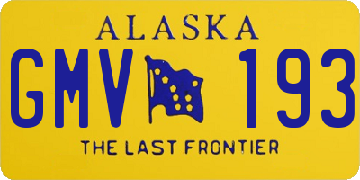 AK license plate GMV193