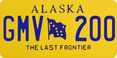 AK license plate GMV200