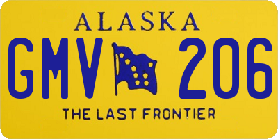 AK license plate GMV206