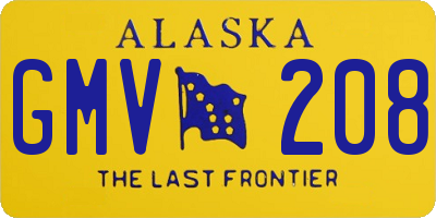 AK license plate GMV208