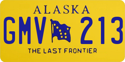 AK license plate GMV213