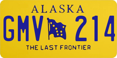 AK license plate GMV214