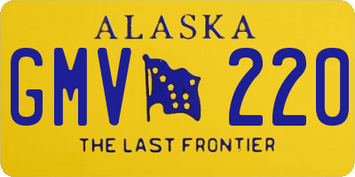 AK license plate GMV220