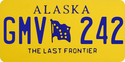 AK license plate GMV242