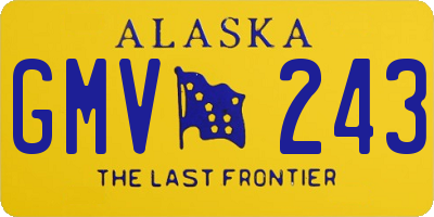 AK license plate GMV243