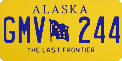 AK license plate GMV244