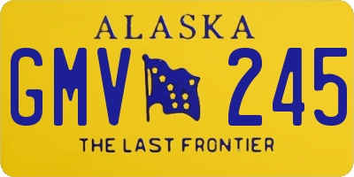 AK license plate GMV245