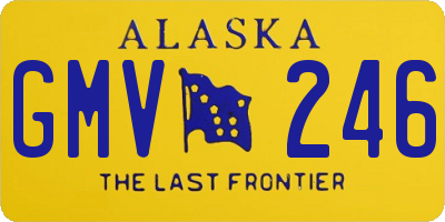 AK license plate GMV246