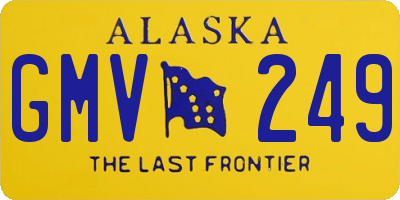 AK license plate GMV249