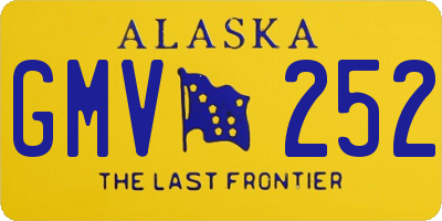 AK license plate GMV252