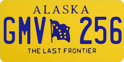 AK license plate GMV256
