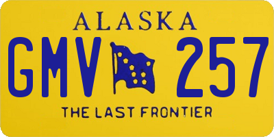 AK license plate GMV257