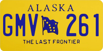 AK license plate GMV261