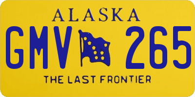 AK license plate GMV265