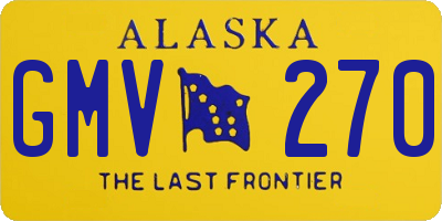 AK license plate GMV270