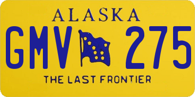 AK license plate GMV275