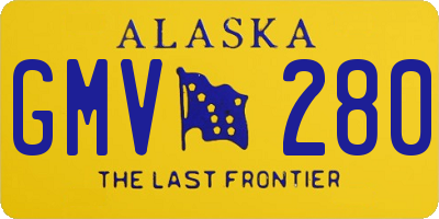 AK license plate GMV280