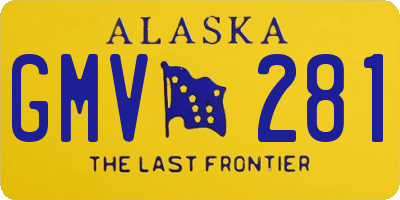 AK license plate GMV281