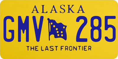 AK license plate GMV285